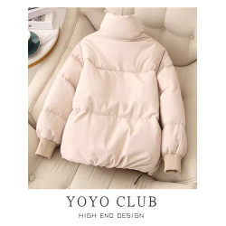 品牌折釦撿漏冬季短款羽絨棉衣女寬松加厚棉服麵包服時尚棉襖外套