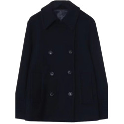 黑色短款小個子加棉毛呢外套女25秋冬學生雙排釦寬松百搭呢子大衣