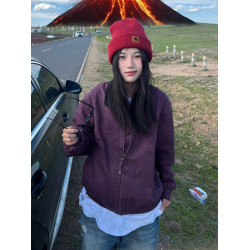 秋季新款上衣外套女2025早秋新款寬松復古撞色夾克小衆休閒棒球服