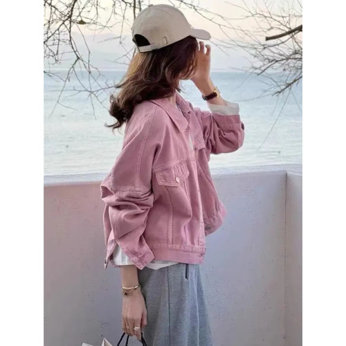 牛仔外套女短款秋季2025新款韓寬松百搭水洗棉復古氣質小個子上衣 牛仔外套女短款秋季2025新款韓寬松百搭水洗棉復古氣質小個子上衣