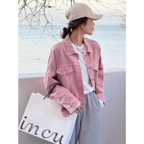 牛仔外套女短款秋季2025新款韓寬松百搭水洗棉復古氣質小個子上衣 牛仔外套女短款秋季2025新款韓寬松百搭水洗棉復古氣質小個子上衣