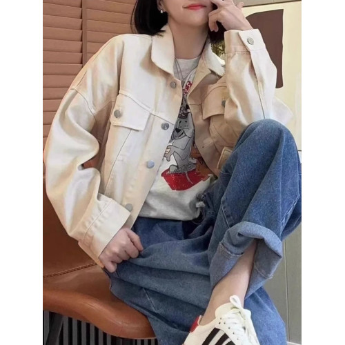 牛仔外套女短款秋季2025新款韓寬松百搭水洗棉復古氣質小個子上衣 牛仔外套女短款秋季2025新款韓寬松百搭水洗棉復古氣質小個子上衣