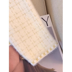 鄂爾多斯市水貂絨小香風短外套女2024秋冬新款針織開衫名媛上衣服