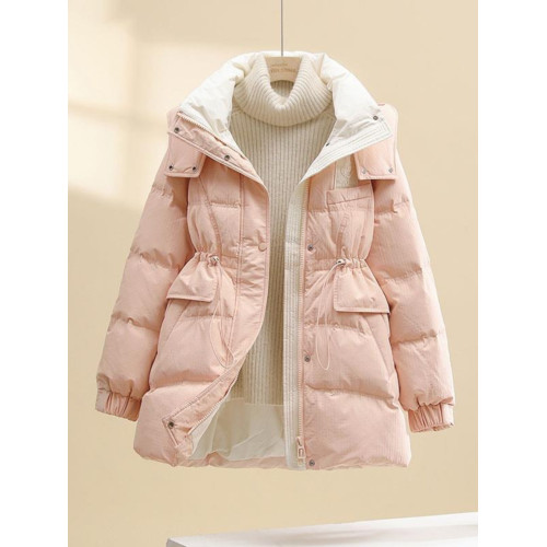 修身中長款羽絨服女冬季2025年新款高級感超好看連帽立領棉服外套 修身中長款羽絨服女冬季2025年新款高級感超好看連帽立領棉服外套