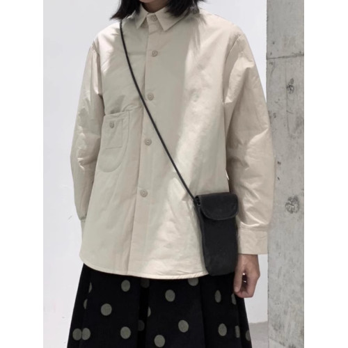 黑色夾棉襯衫棉服女士秋冬新款簡約百搭輕薄棉衣顯瘦休閒襯衣外套 黑色夾棉襯衫棉服女士秋冬新款簡約百搭輕薄棉衣顯瘦休閒襯衣外套