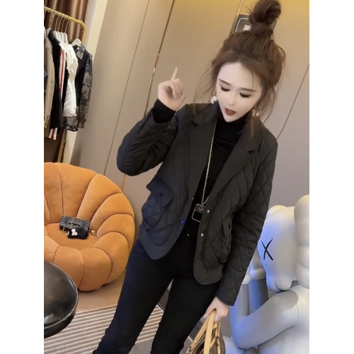 歐貨2025冬季新款西裝領羽絨棉服女韓版時尚顯瘦短款百搭棉衣外套 歐貨2025冬季新款西裝領羽絨棉服女韓版時尚顯瘦短款百搭棉衣外套