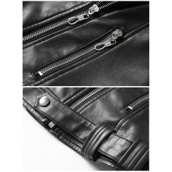 2025年春秋新款海甯真皮皮衣女短款時尚黑色綿羊皮機車皮夾克外套