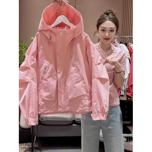 歐貨工裝夾克短款上衣女2025春秋新款連帽沖鋒衣外套寬松休閒百搭 歐貨工裝夾克短款上衣女2025春秋新款連帽沖鋒衣外套寬松休閒百搭
