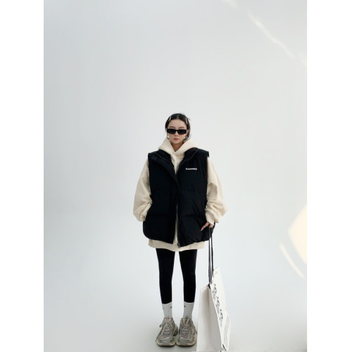 廢柴冬季美式小衆加厚歐貨外套寬松刺綉黑色麵包服棉衣馬甲女男潮 廢柴冬季美式小衆加厚歐貨外套寬松刺綉黑色麵包服棉衣馬甲女男潮