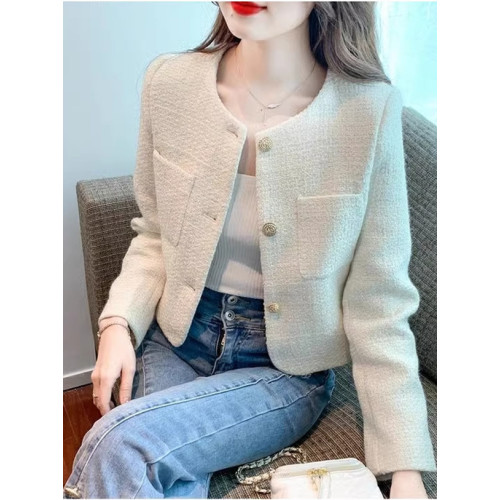 法式小香風短款外套女春秋季2025年新款高級感名媛氣質小個子上衣 法式小香風短款外套女春秋季2025年新款高級感名媛氣質小個子上衣