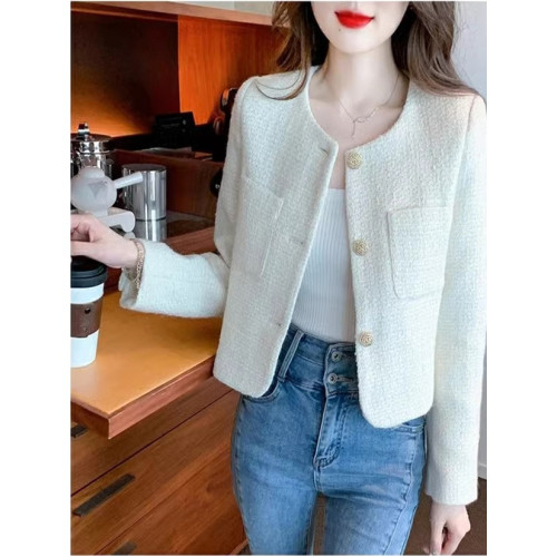 法式小香風短款外套女春秋季2025年新款高級感名媛氣質小個子上衣 法式小香風短款外套女春秋季2025年新款高級感名媛氣質小個子上衣