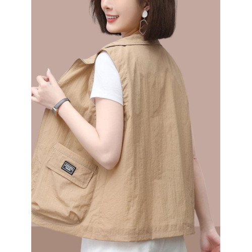 歐貨寬松顯瘦百搭薄款馬甲女款2025夏季新款小個子無袖外穿背心潮 歐貨寬松顯瘦百搭薄款馬甲女款2025夏季新款小個子無袖外穿背心潮