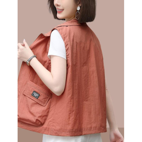 歐貨寬松顯瘦百搭薄款馬甲女款2025夏季新款小個子無袖外穿背心潮 歐貨寬松顯瘦百搭薄款馬甲女款2025夏季新款小個子無袖外穿背心潮