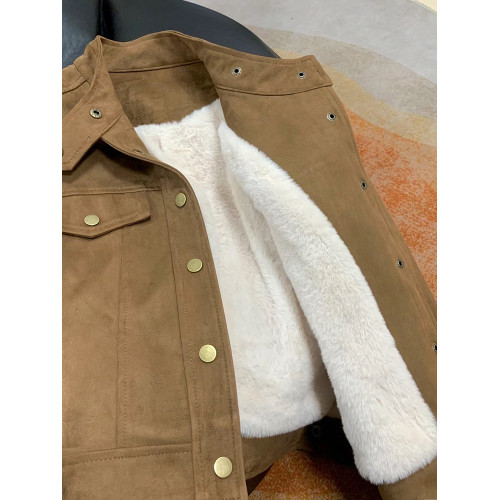 短款麂皮絨外套女春秋新款2025爆款洋氣流行小個子高級感夾克上衣 短款麂皮絨外套女春秋新款2025爆款洋氣流行小個子高級感夾克上衣