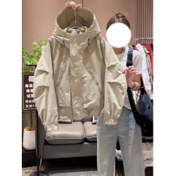 夾棉加厚沖鋒衣外套2025年秋季新款爆款大碼胖mm短款休閒夾克上衣