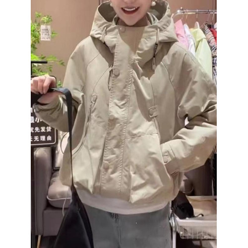 夾棉加厚沖鋒衣外套2025年秋季新款爆款大碼胖mm短款休閒夾克上衣 夾棉加厚沖鋒衣外套2025年秋季新款爆款大碼胖mm短款休閒夾克上衣