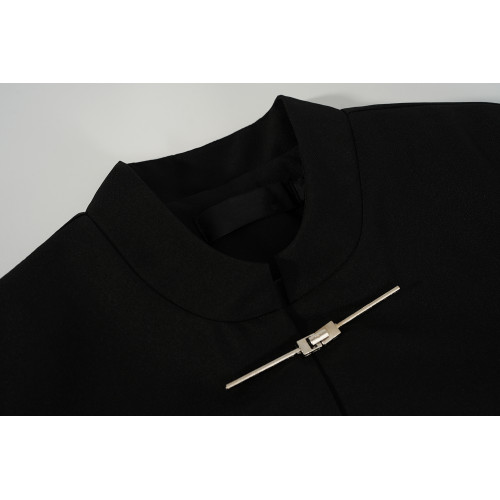 新中式高級感立領黑色西裝外套女2024春秋新款國風復古短西服上衣 新中式高級感立領黑色西裝外套女2024春秋新款國風復古短西服上衣