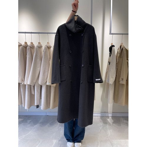 毛呢外套2023年新款女風衣中長款小個子秋冬加厚大衣高級感超好看