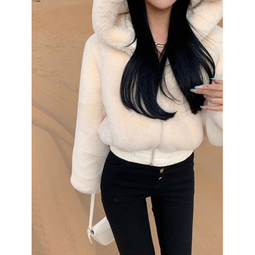 仿兔毛絨短款棉服外套女2025新款秋冬小個子加厚保暖連帽衛衣棉襖 仿兔毛絨短款棉服外套女2025新款秋冬小個子加厚保暖連帽衛衣棉襖