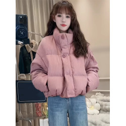 短款棉服小個子外套女冬季2024新款寬鬆加厚保暖羽絨棉衣麵包服潮