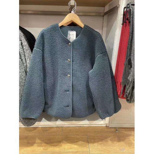 小蓉女裝2024秋冬新款仿羊羔絨搖粒絨圓領開衫長袖保暖外套470139 小蓉女裝2024秋冬新款仿羊羔絨搖粒絨圓領開衫長袖保暖外套470139