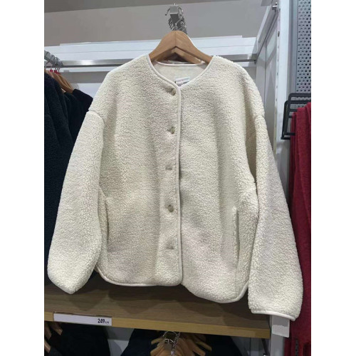 小蓉女裝2024秋冬新款仿羊羔絨搖粒絨圓領開衫長袖保暖外套470139 小蓉女裝2024秋冬新款仿羊羔絨搖粒絨圓領開衫長袖保暖外套470139