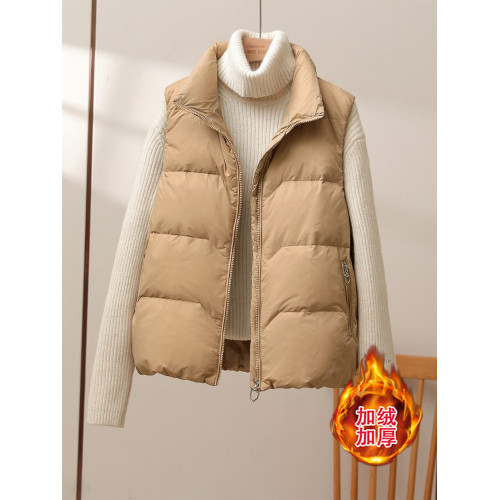 秋冬季加絨加厚坎肩馬甲女款2025洋氣百搭馬夾小個子羽絨背心外套 秋冬季加絨加厚坎肩馬甲女款2025洋氣百搭馬夾小個子羽絨背心外套