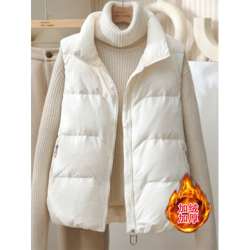 秋冬季加絨加厚坎肩馬甲女款2025洋氣百搭馬夾小個子羽絨背心外套 秋冬季加絨加厚坎肩馬甲女款2025洋氣百搭馬夾小個子羽絨背心外套