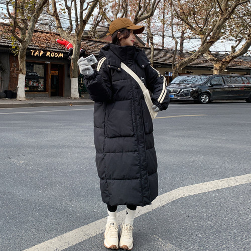 長款韓版羽絨棉服女2024年新款學院風寬松棉襖連帽棉衣冬季外套 長款韓版羽絨棉服女2024年新款學院風寬松棉襖連帽棉衣冬季外套