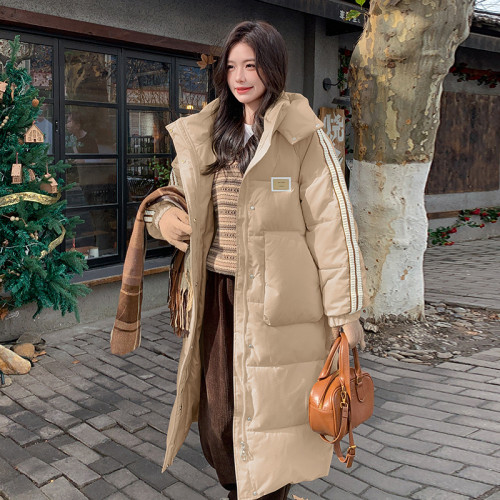 長款韓版羽絨棉服女2024年新款學院風寬松棉襖連帽棉衣冬季外套 長款韓版羽絨棉服女2024年新款學院風寬松棉襖連帽棉衣冬季外套