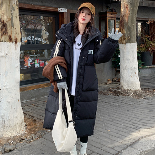 長款韓版羽絨棉服女2024年新款學院風寬松棉襖連帽棉衣冬季外套 長款韓版羽絨棉服女2024年新款學院風寬松棉襖連帽棉衣冬季外套