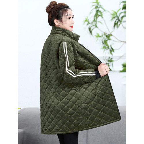 加絨加厚罩衣女大人冬長袖時尚中長款棉襖上衣外穿保暖護衣工作服 加絨加厚罩衣女大人冬長袖時尚中長款棉襖上衣外穿保暖護衣工作服