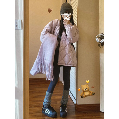 粉色棉衣棉服女秋冬季2025新款爆款夾棉加厚外套小個子香風高級感