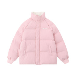 日系復古簡約基礎款棉服外套女冬季潮牌休閒情侶bf學院風加厚棉衣