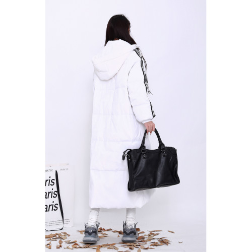 MZVZ灰色連帽中長款過膝羽絨棉服女冬季加厚外套2024年新款麵包服 MZVZ灰色連帽中長款過膝羽絨棉服女冬季加厚外套2024年新款麵包服