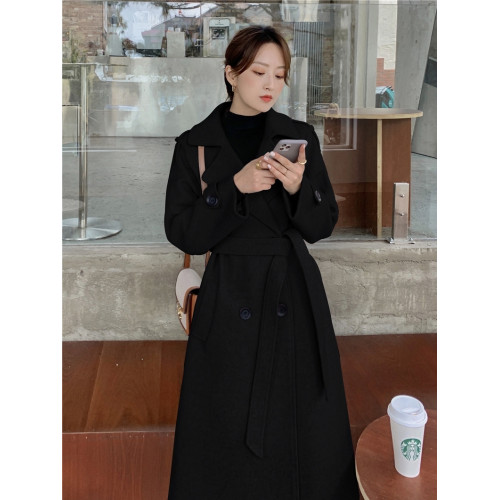 毛呢大衣女冬季2025新款秋冬韓系高級感加厚赫本風呢子羊毛呢外套 毛呢大衣女冬季2025新款秋冬韓系高級感加厚赫本風呢子羊毛呢外套