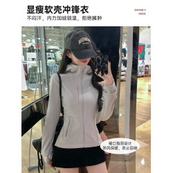 秋季軟殼沖鋒衣外套女款2025新款修身收腰百搭運動戶外高級感上衣