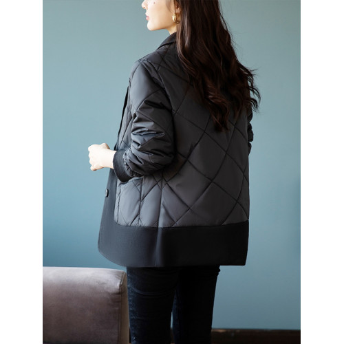 九月陌墨羽絨棉衣女士秋冬季新款輕薄假兩件時尚洋氣西裝棉服外套 九月陌墨羽絨棉衣女士秋冬季新款輕薄假兩件時尚洋氣西裝棉服外套