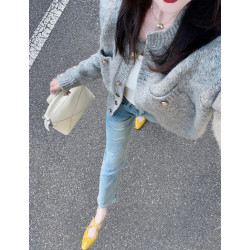 MXRJ秋季2023新款小香風針織外套女毛衣慵懶風高級感軟糯氣質上衣