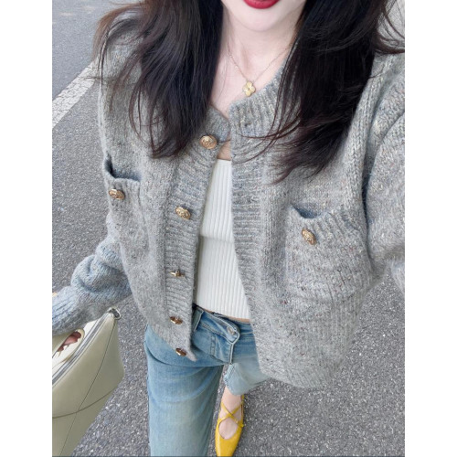 MXRJ秋季2023新款小香風針織外套女毛衣慵懶風高級感軟糯氣質上衣 MXRJ秋季2023新款小香風針織外套女毛衣慵懶風高級感軟糯氣質上衣