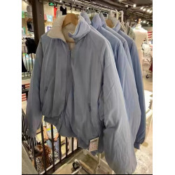 Brandybm官網立領雙面格子棉服麵包服加厚兩面穿保暖短款外套女冬