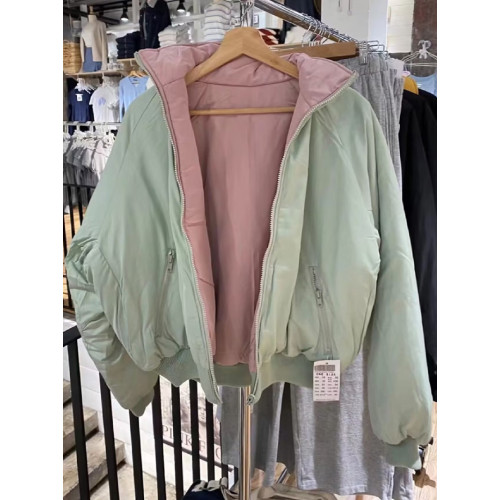 Brandybm官網立領雙面格子棉服麵包服加厚兩面穿保暖短款外套女冬 Brandybm官網立領雙面格子棉服麵包服加厚兩面穿保暖短款外套女冬