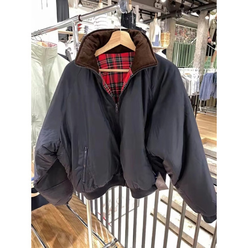 Brandybm官網立領雙面格子棉服麵包服加厚兩面穿保暖短款外套女冬 Brandybm官網立領雙面格子棉服麵包服加厚兩面穿保暖短款外套女冬