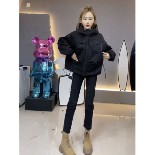 夾棉沖鋒衣外套女短款寬松防風上衣新款棉服歐貨女裝夾克二棉加厚 夾棉沖鋒衣外套女短款寬松防風上衣新款棉服歐貨女裝夾克二棉加厚