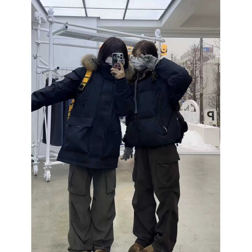 大毛領派克羽絨棉服女2025冬季新款寬松韓系工裝棉衣棉襖加厚外套 大毛領派克羽絨棉服女2025冬季新款寬松韓系工裝棉衣棉襖加厚外套