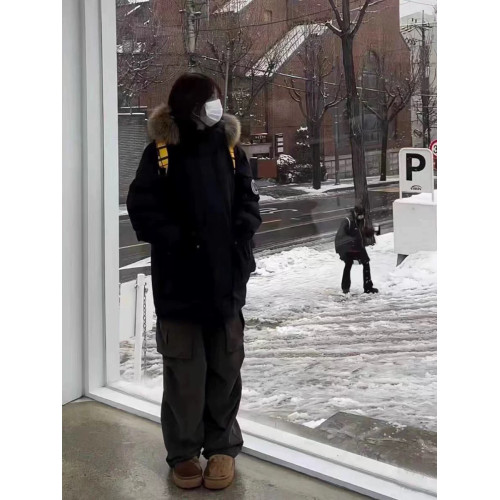 大毛領派克羽絨棉服女2025冬季新款寬松韓系工裝棉衣棉襖加厚外套 大毛領派克羽絨棉服女2025冬季新款寬松韓系工裝棉衣棉襖加厚外套