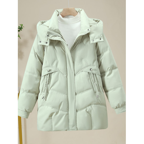 羽絨棉服棉襖2025韓版加厚新款連帽冬季棉衣中長款保暖寬松外套 羽絨棉服棉襖2025韓版加厚新款連帽冬季棉衣中長款保暖寬松外套