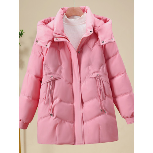 羽絨棉服棉襖2025韓版加厚新款連帽冬季棉衣中長款保暖寬松外套 羽絨棉服棉襖2025韓版加厚新款連帽冬季棉衣中長款保暖寬松外套