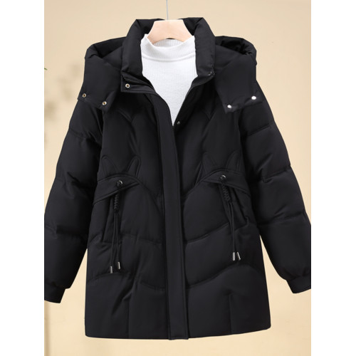 羽絨棉服棉襖2025韓版加厚新款連帽冬季棉衣中長款保暖寬松外套 羽絨棉服棉襖2025韓版加厚新款連帽冬季棉衣中長款保暖寬松外套