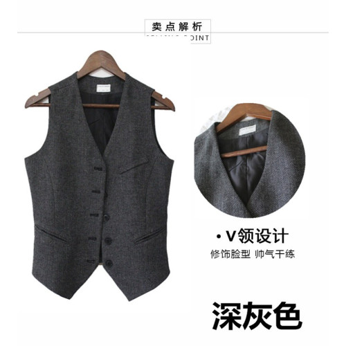 英倫風秋冬時尚馬甲女外穿百搭復古女生毛呢短款休閒大碼馬夾背心 英倫風秋冬時尚馬甲女外穿百搭復古女生毛呢短款休閒大碼馬夾背心